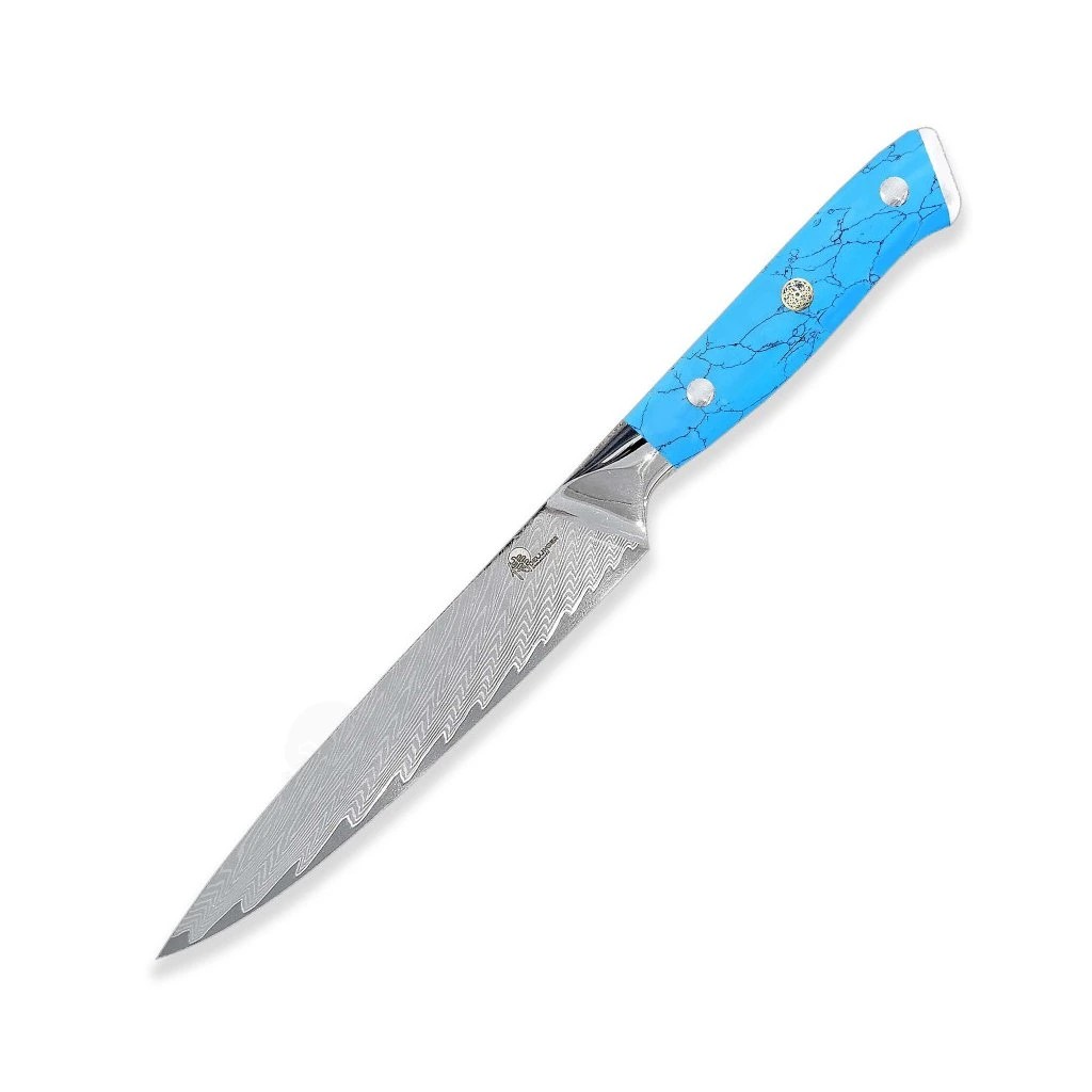 foto N�� univerz�ln� Utility 150 mm Dellinger Blue Stone Damascus